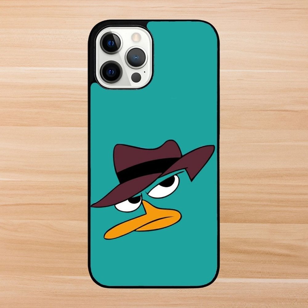 Cute Minimalist Perry the Platypus Cartoon iPhone Case